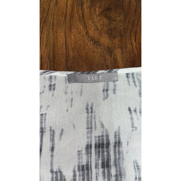 Womens Tart white and gray 1/2 sleeved peasant blouse balloon sleeve workwear - Picture 6 of 6